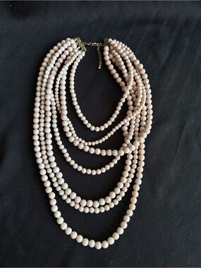 Light Pink Multilayer Bead Women Necklace